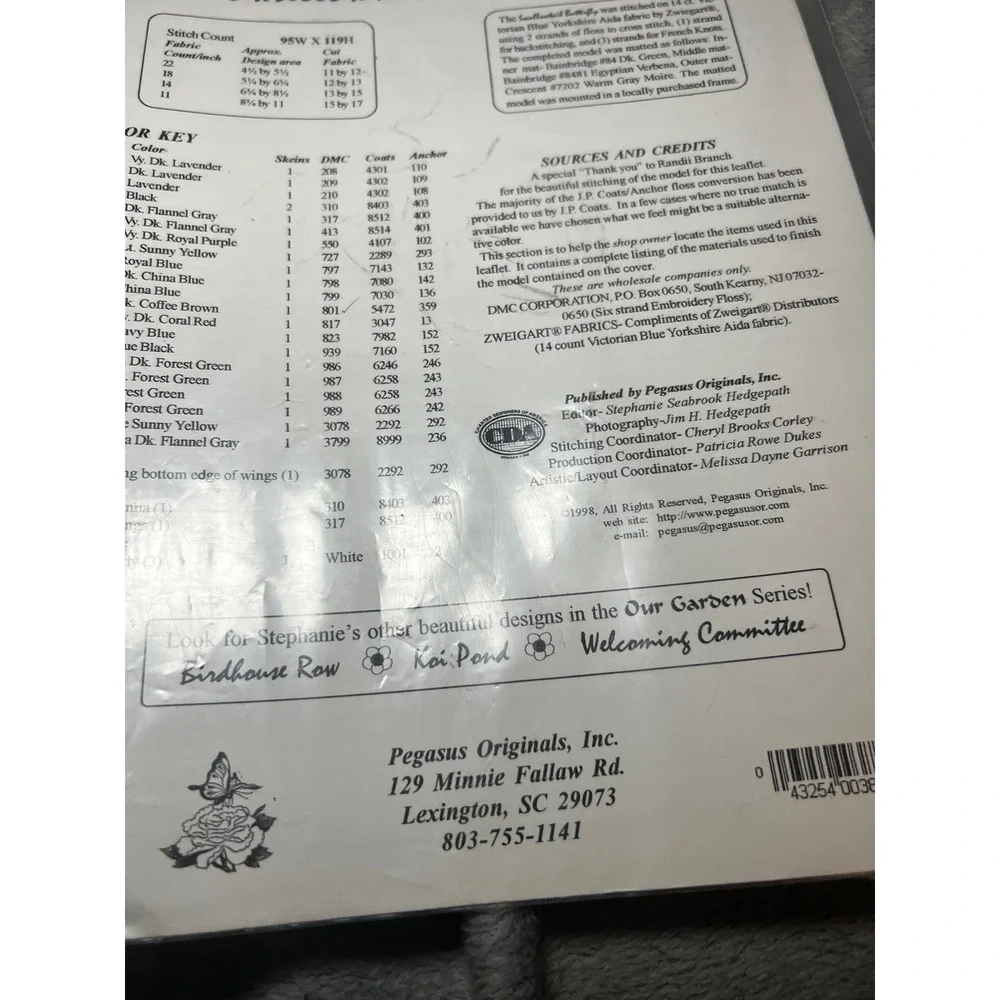 Vintage Cross Stitch Pattern Lot 3 Butterfly Sampler Booklets Shariane Circles